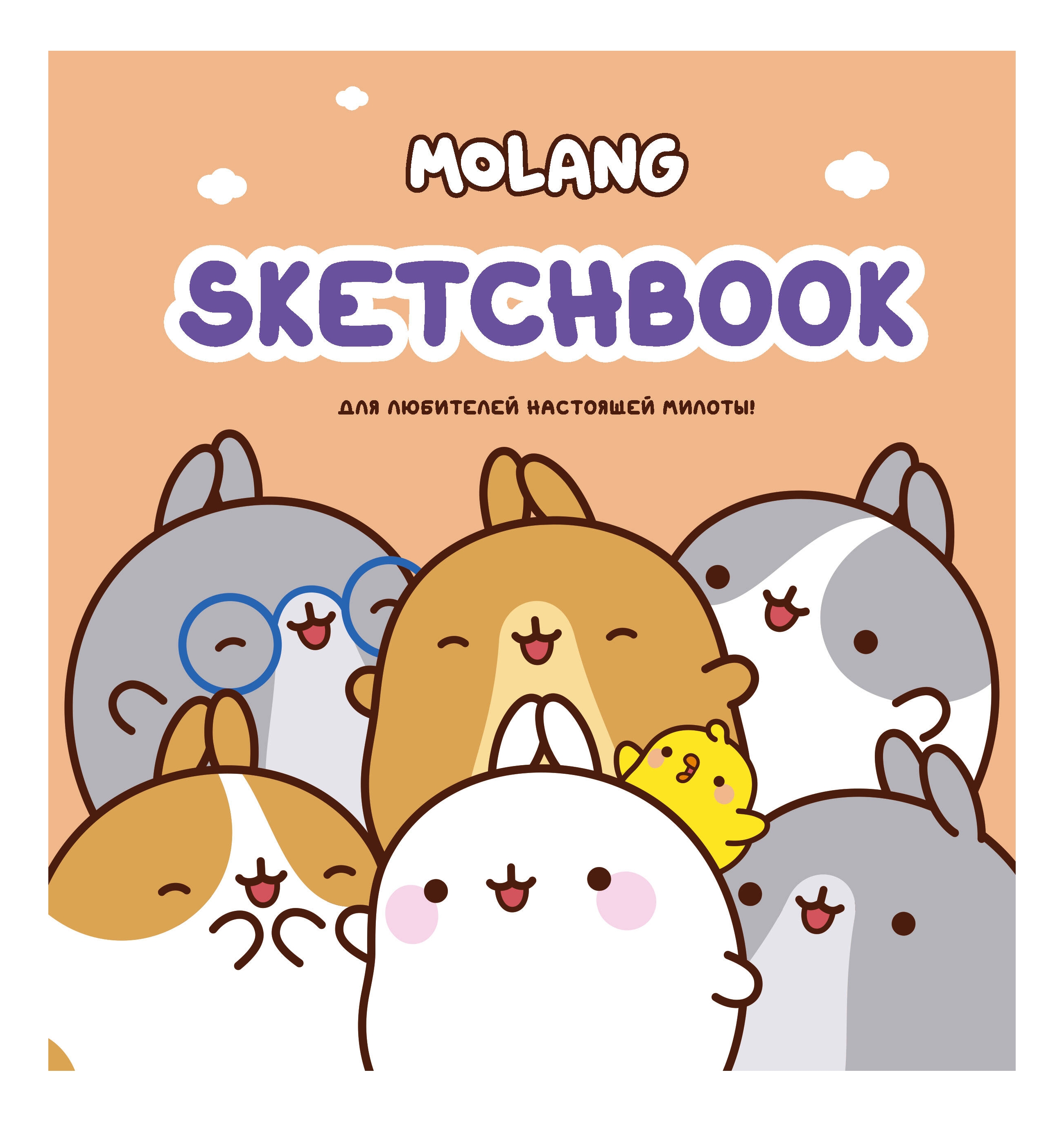 Скетчбук Molang Для любителей настоящей милоты! (персиковый)