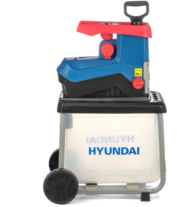 Измельчитель электрический садовый Hyundai HYCH 2800 для листьев, веток (2800 Вт, диаметр