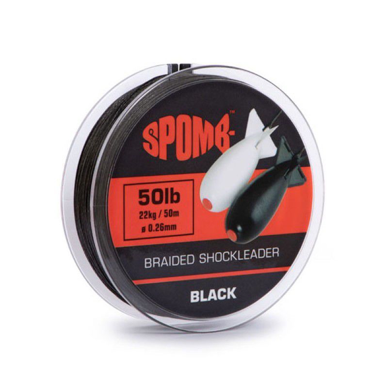 

Шок лидер Spomb Braided Shockleader 50m 50Lb 22kg Black 2020