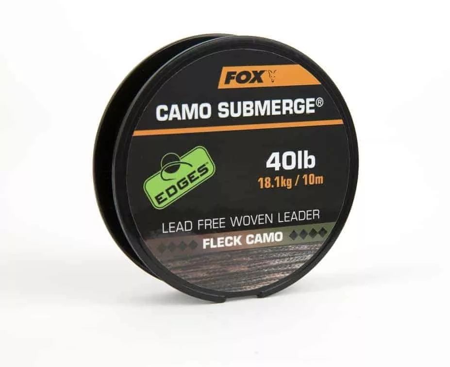 фото Лидкор без внутреннего сердечника fox edges submerge camo leader 10m 40lb foxx