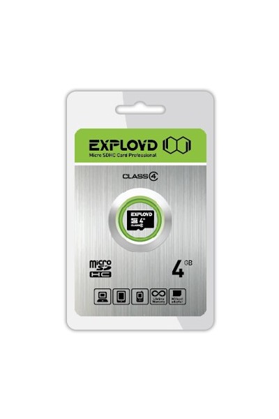 

Карта памяти EXPLOYD MicroSDHC 4GB Class4