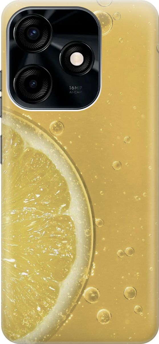 

Силиконовый чехол на Tecno Spark 10C "Лимонад", Белый;желтый, 159579