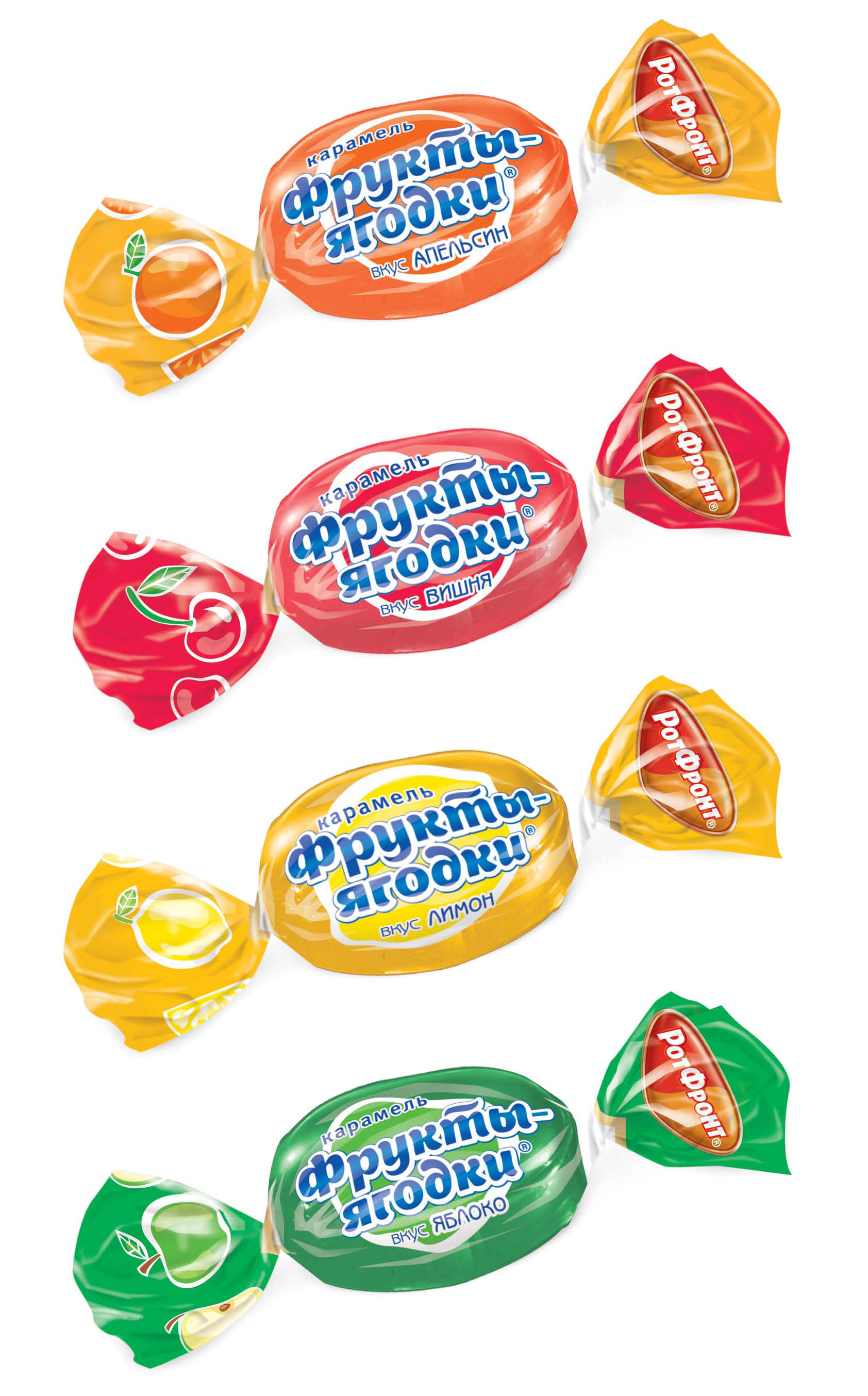 

Леденцы Рот Фронт Фрукты-Ягодки микс 180 г