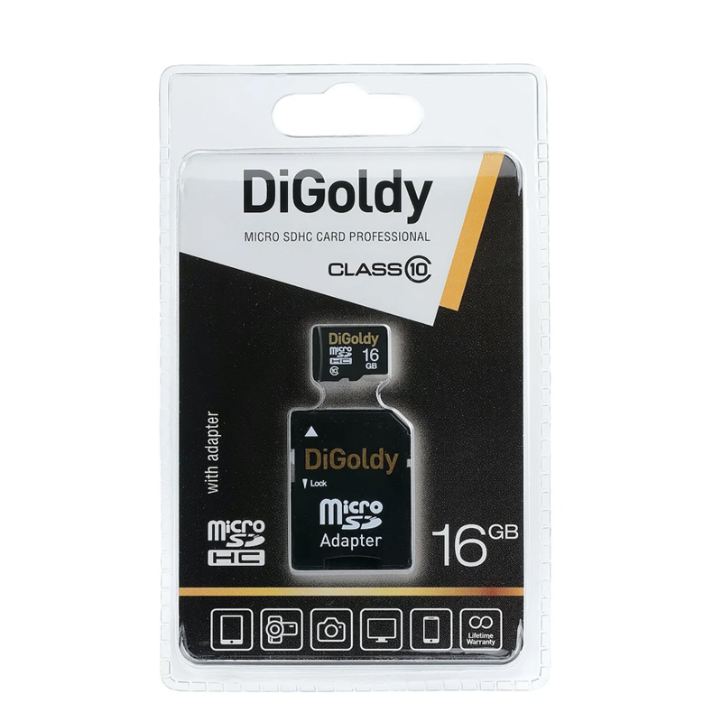 

Карта памяти DiGoldy Micro SDHC 16Гб