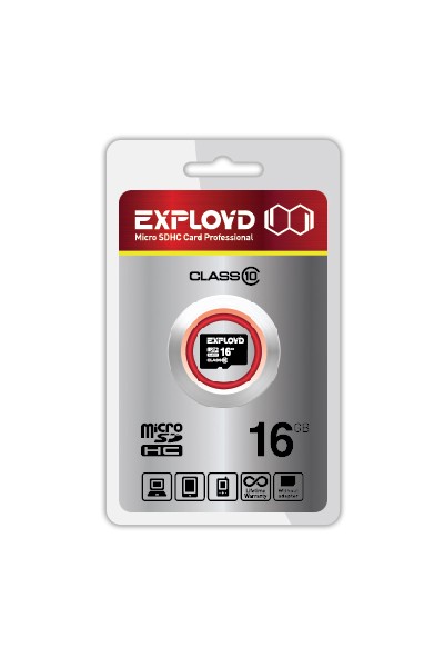 

Карта памяти Exployd microSDHC Class 10 16Gb