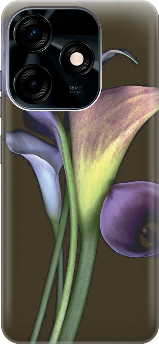 

Силиконовый чехол на Tecno Spark 10C "Каллы", Зеленый;коричневый, 159584
