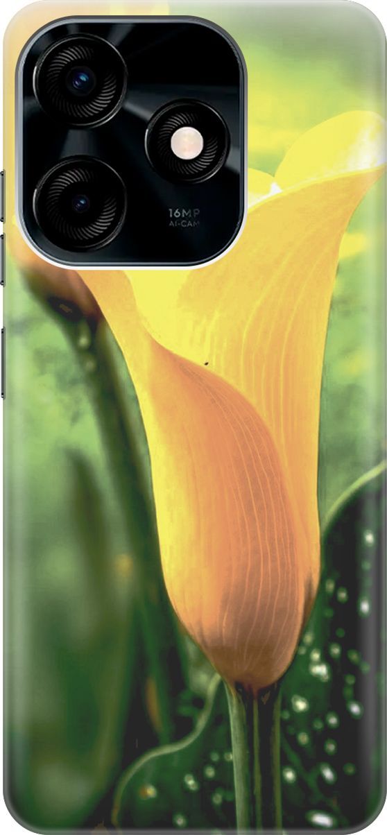 

Силиконовый чехол на Tecno Spark 10C "Желтые каллы", Желтый;зеленый, 159584