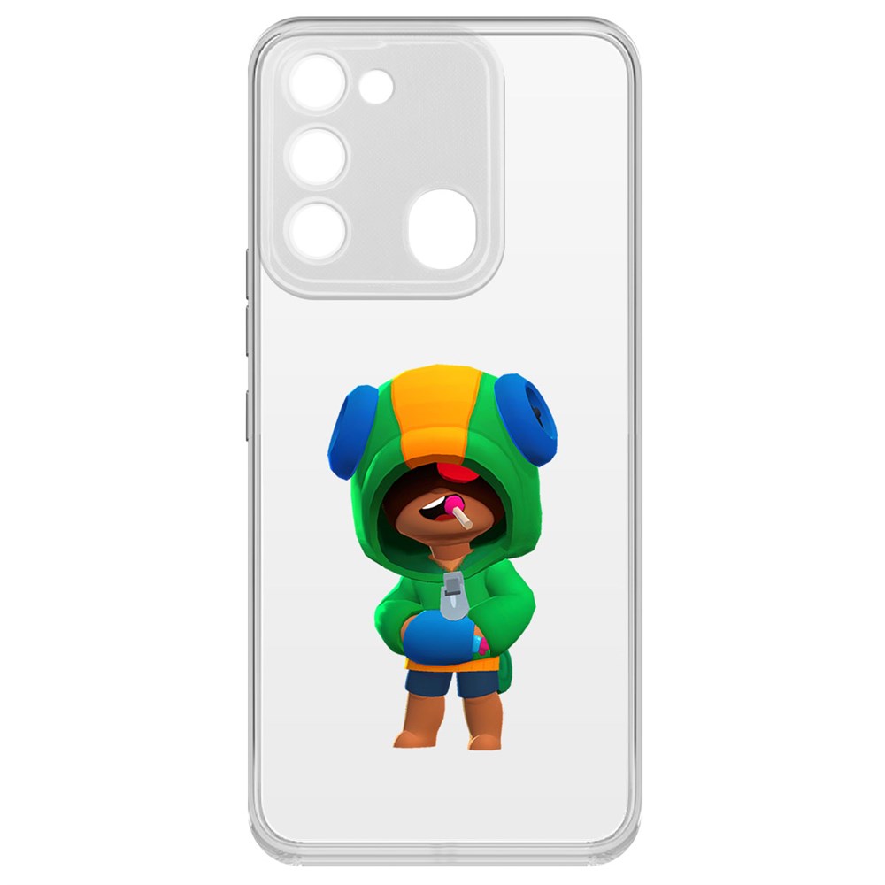 

Чехол-накладка Brawl Stars-Леон для TECNO Spark Go 2022, Прозрачный