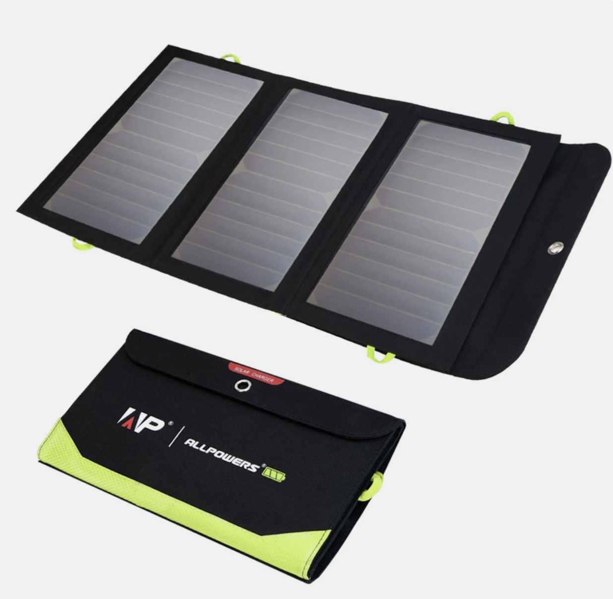 Солнечная батарея портативная ALLPOWERS 10000mAh с аккумулятором AP-SP-002-BLA-NEW