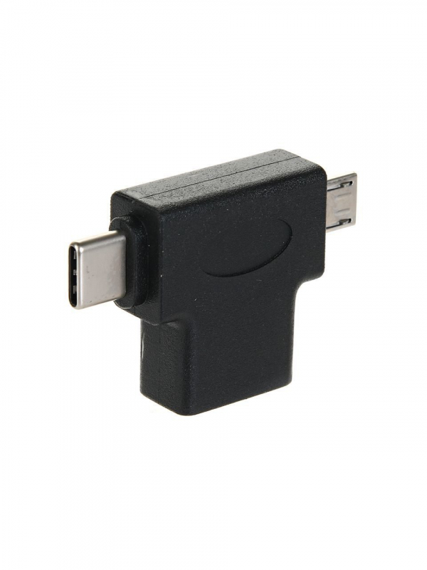 Переходник VCOM OTG USB /Micro USB-B/ Type-C (CA434) (CA434)