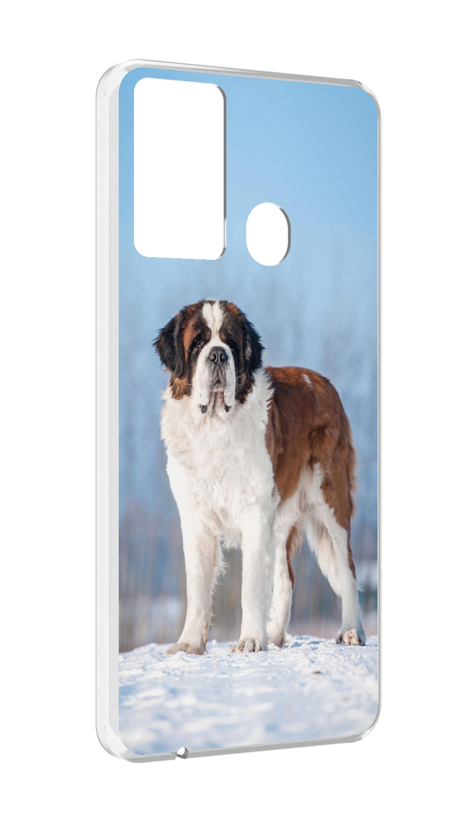 

Чехол MyPads сенбернар для Itel P37/Itel Vision 2S, Прозрачный, Tocco
