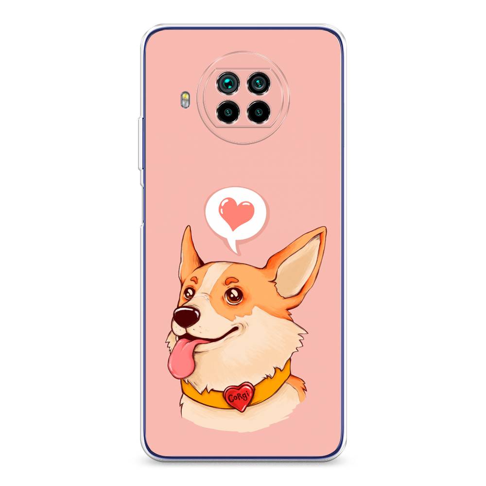 

Чехол на Xiaomi Mi 10T Lite "Корги язык", Розовый;коричневый, 39150-1