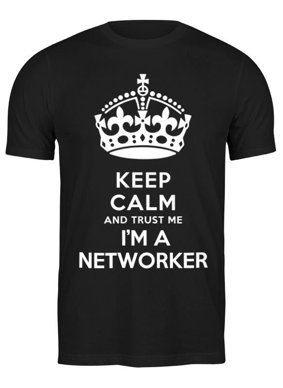 

Футболка мужская Printio Trust me, i'm a networker черная S, Черный, Trust me, i'm a networker