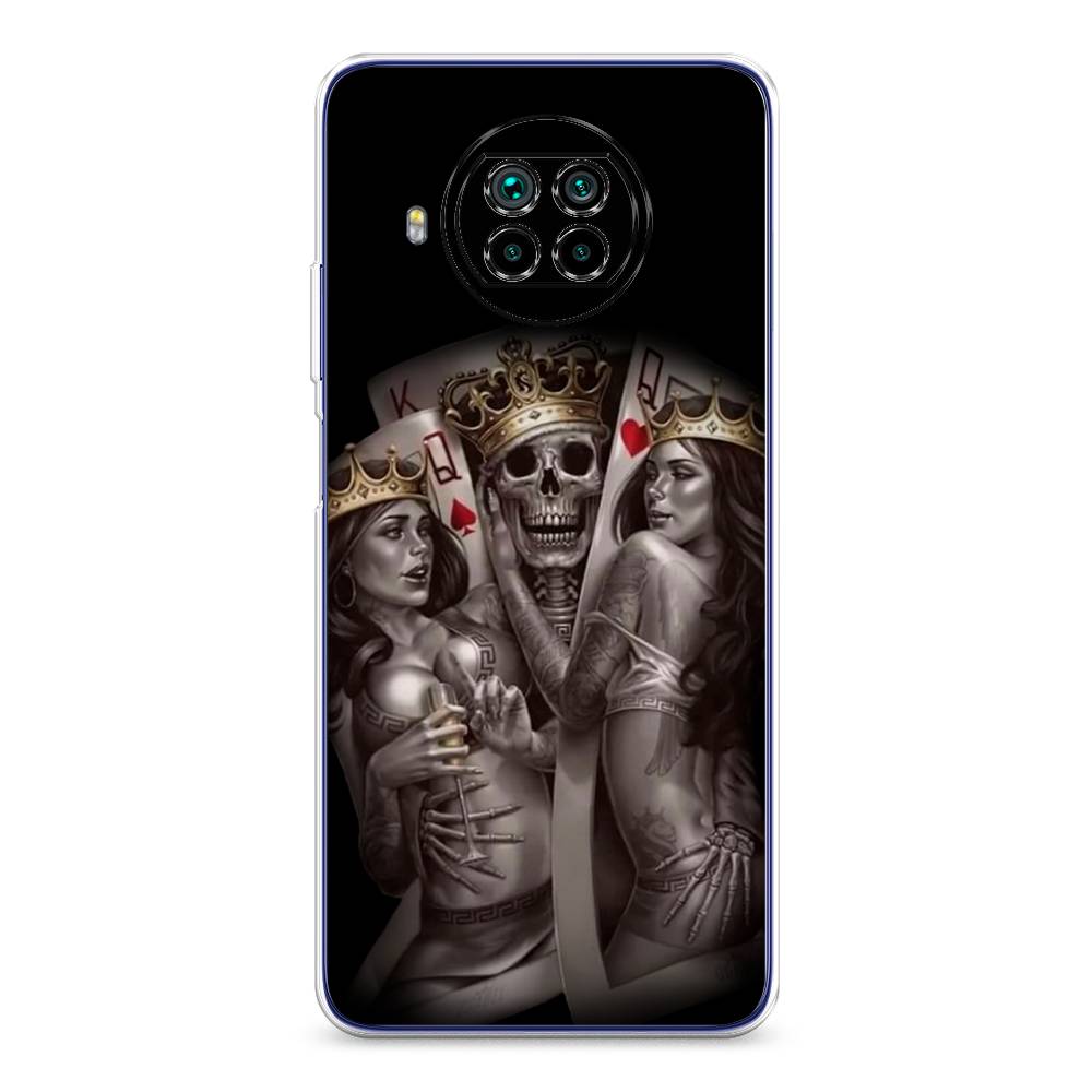 

Чехол на Xiaomi Mi 10T Lite "Карты король и королевы", Серый;желтый, 39150-6