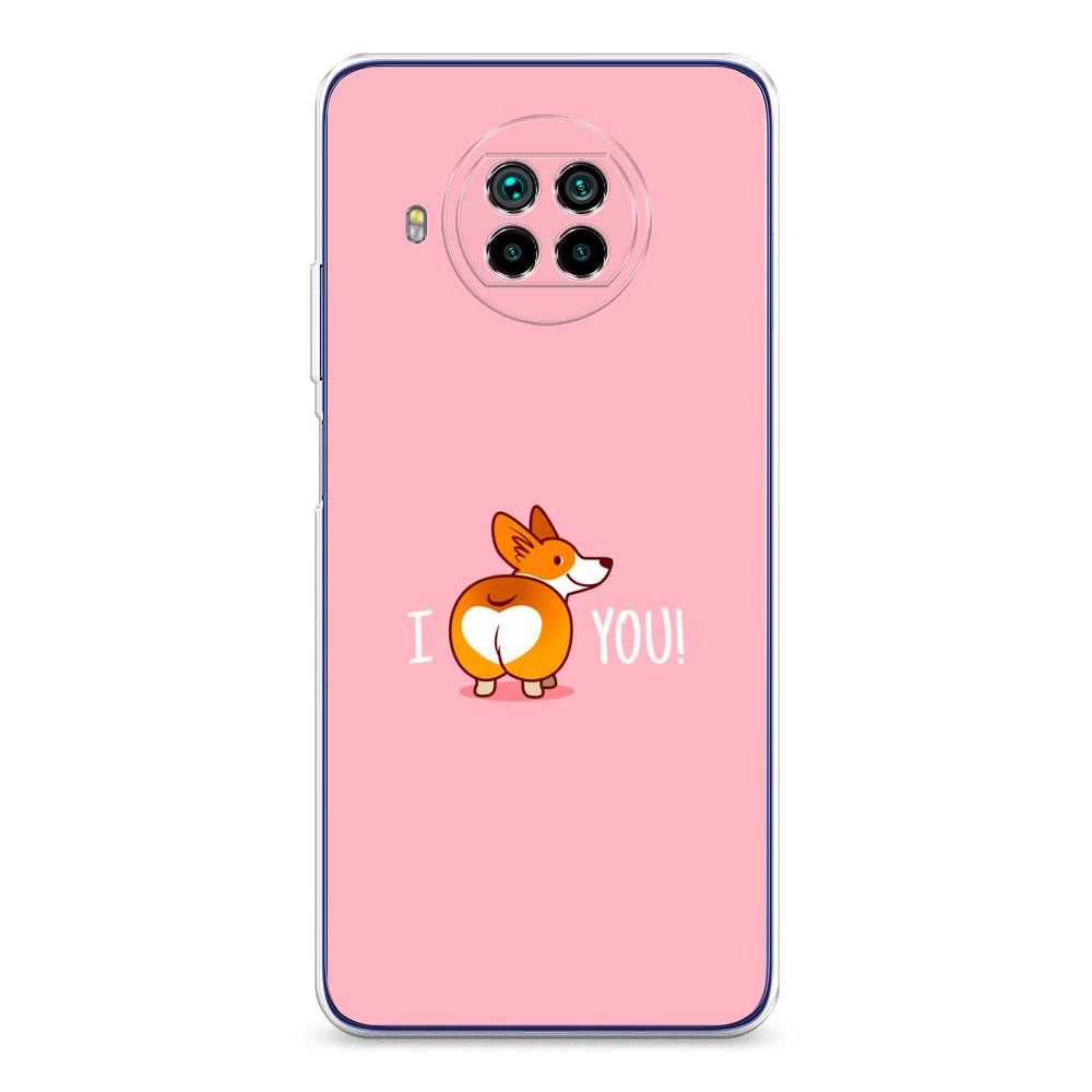 

Чехол на Xiaomi Mi 10T Lite "Корги I love you", Розовый;коричневый;белый, 39150-1