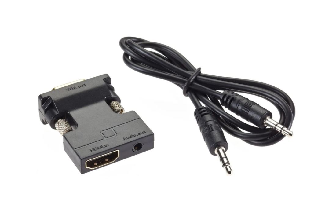 фото Кабель vcom hdmi vga 3,5 jack 2k 60hz 1,8м (ca336) (ca336)