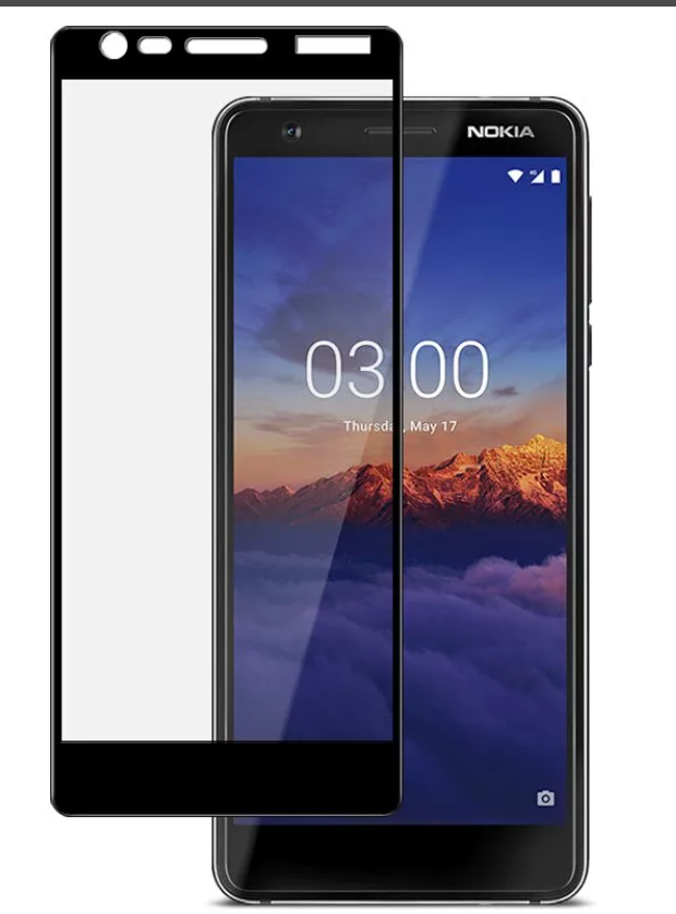 

Стекло с цветной рамкой на весь экран для Nokia 3.1