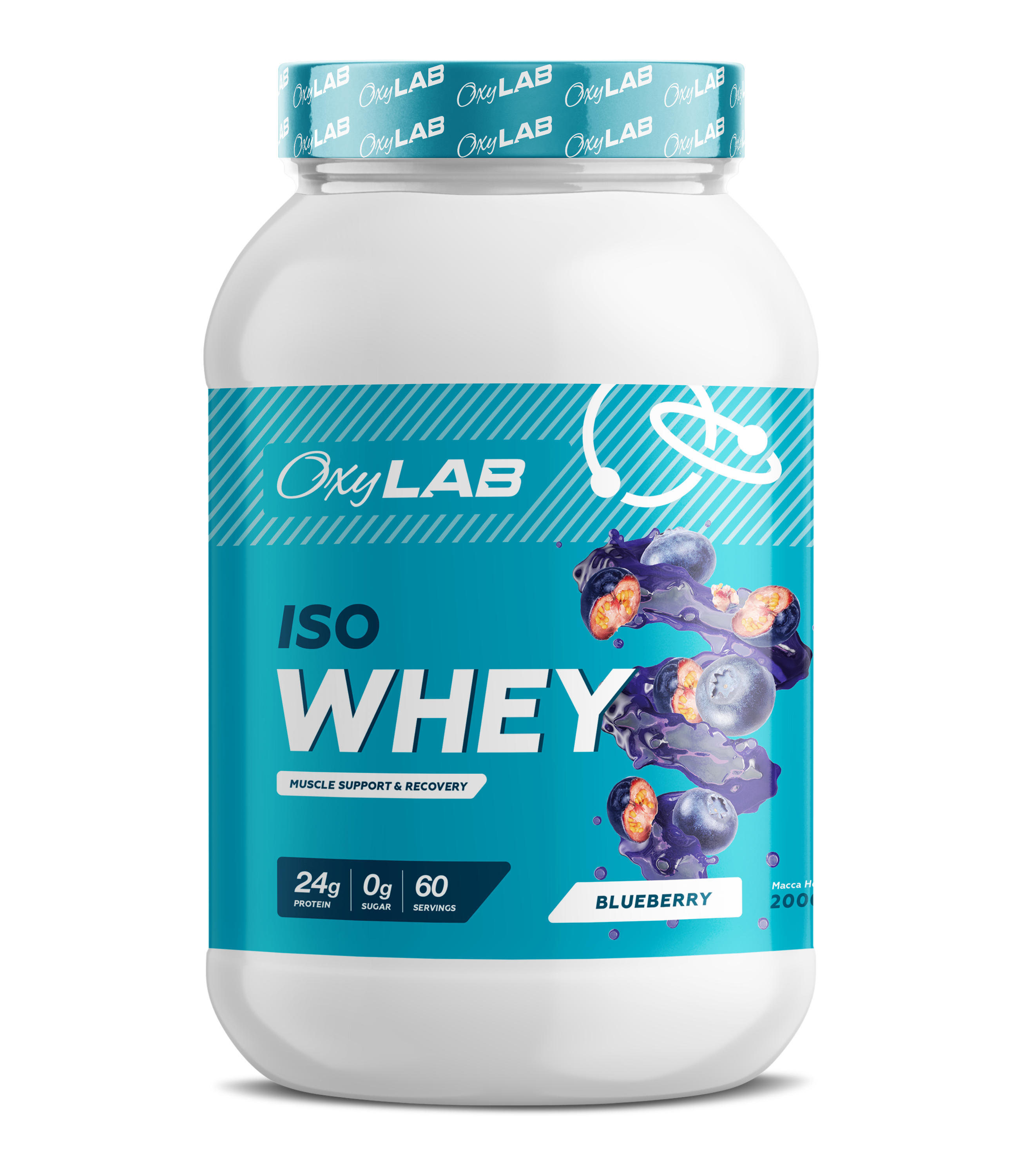 Сывороточный изолят OxyLab Iso Whey 2000 гр, со вкусом голубики