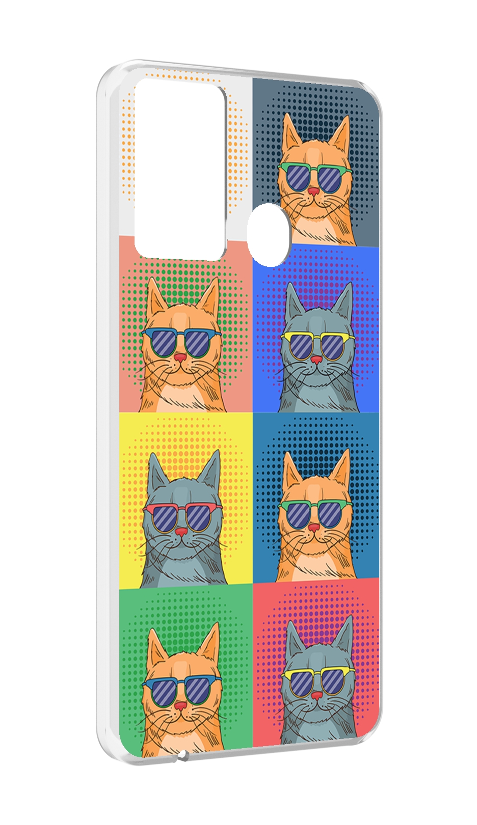 

Чехол MyPads разноцветные-коты для Itel P37/Itel Vision 2S, Прозрачный, Tocco