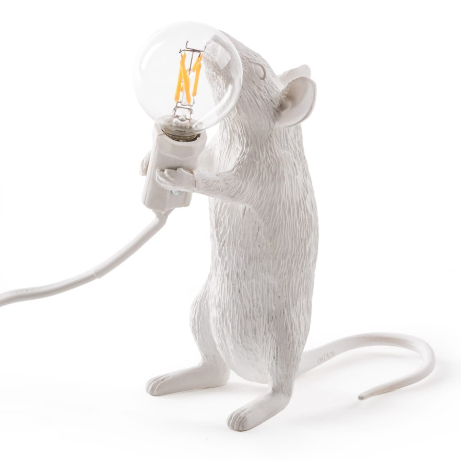Светильник Seletti настольный Mouse Lamp Standing белый