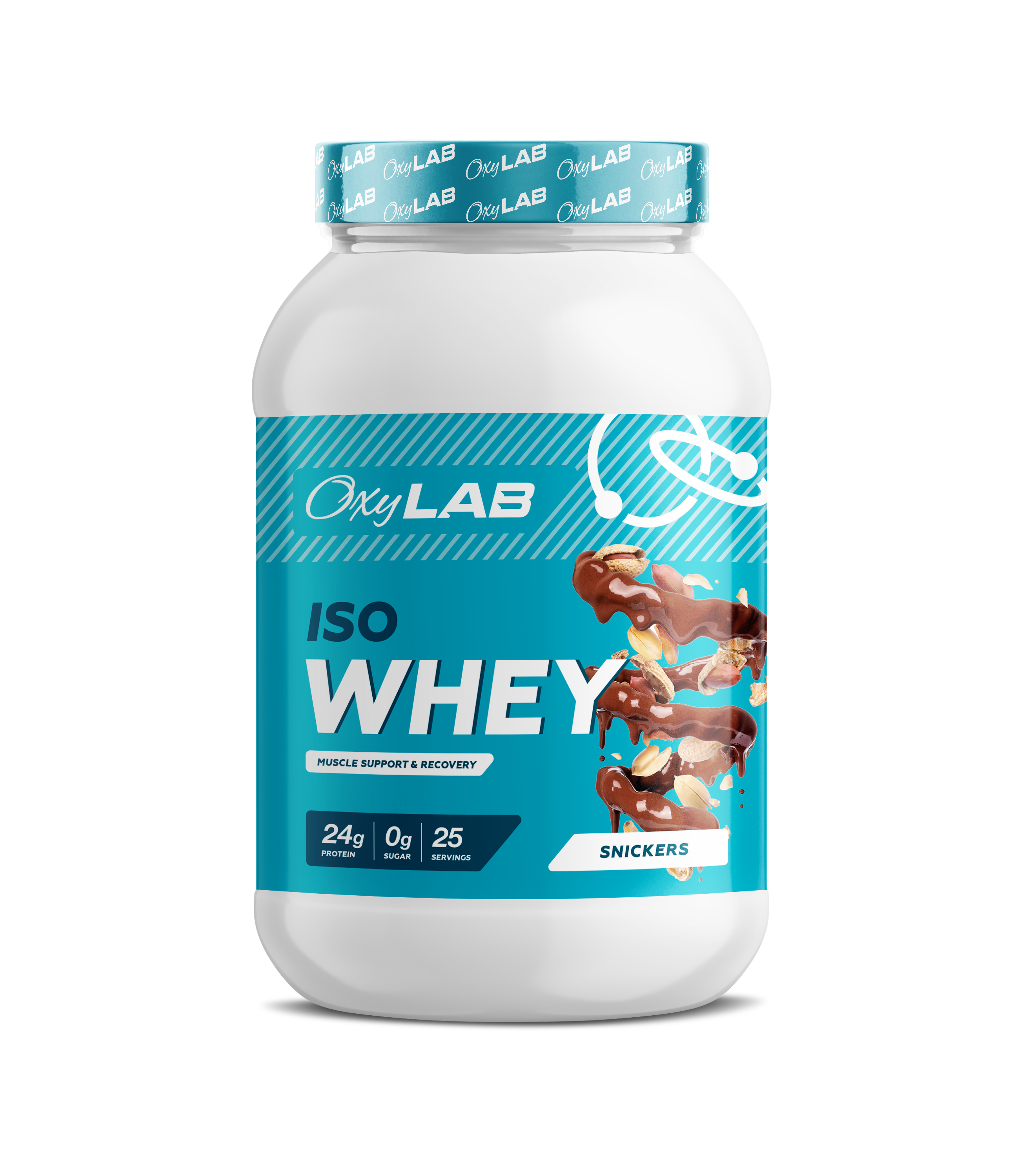 Сывороточный изолят OxyLab Iso Whey 825 гр, со вкусом сникерса