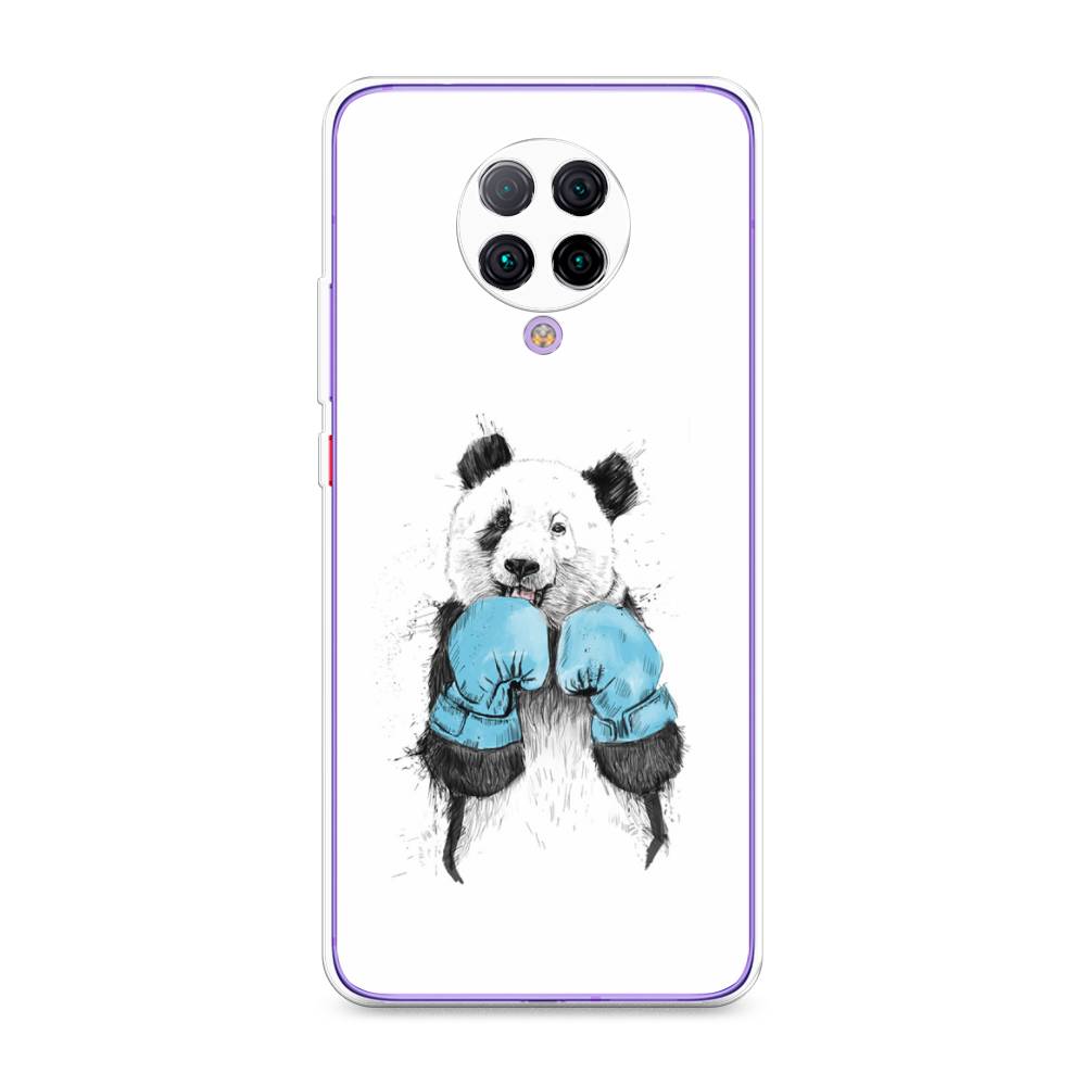 

Чехол на Xiaomi Redmi K30 Pro/Poco F2 Pro "Панда боксер", Голубой;белый;серый, 38850-1