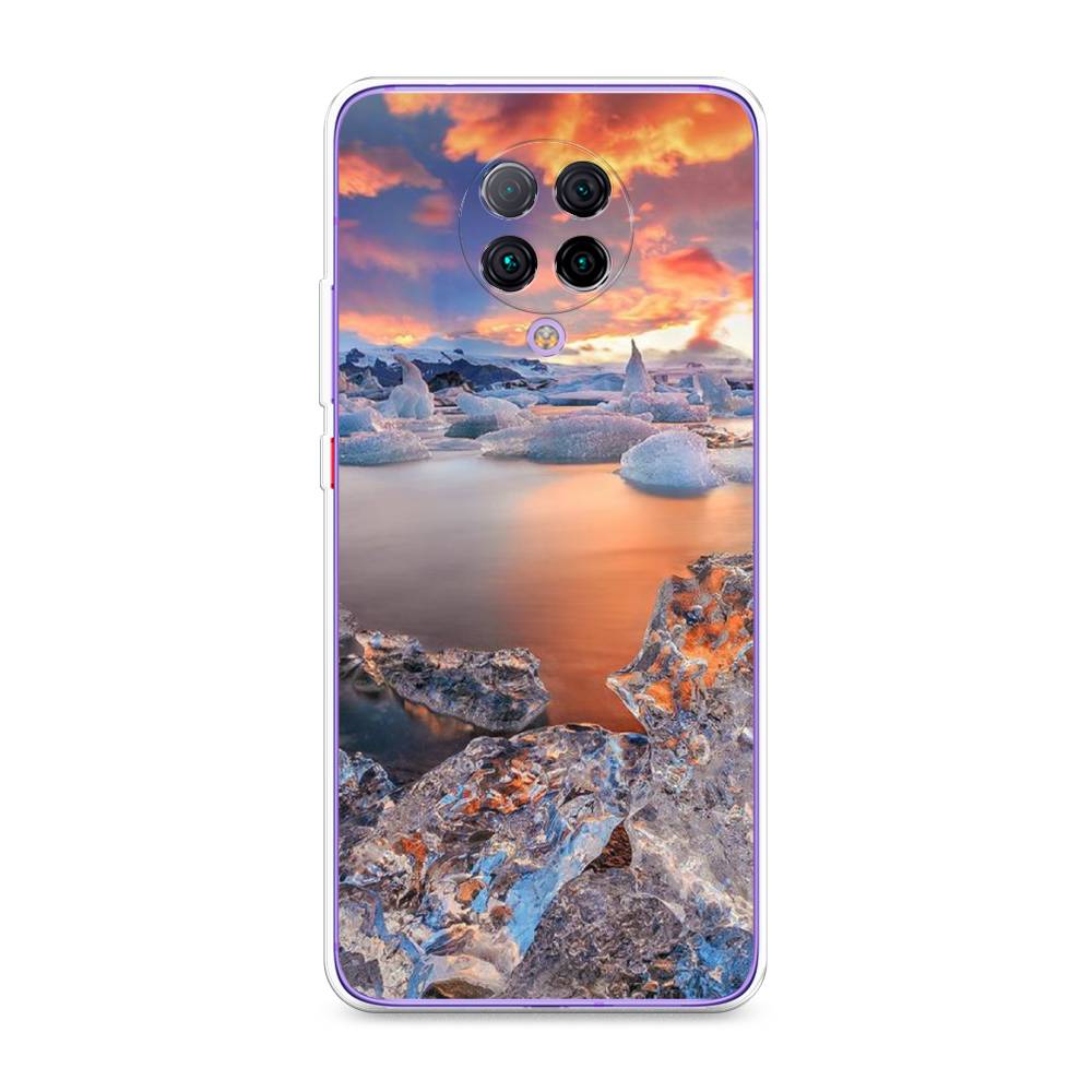 

Чехол на Xiaomi Redmi K30 Pro/Poco F2 Pro "Ледники", Синий;оранжевый, 38850-2