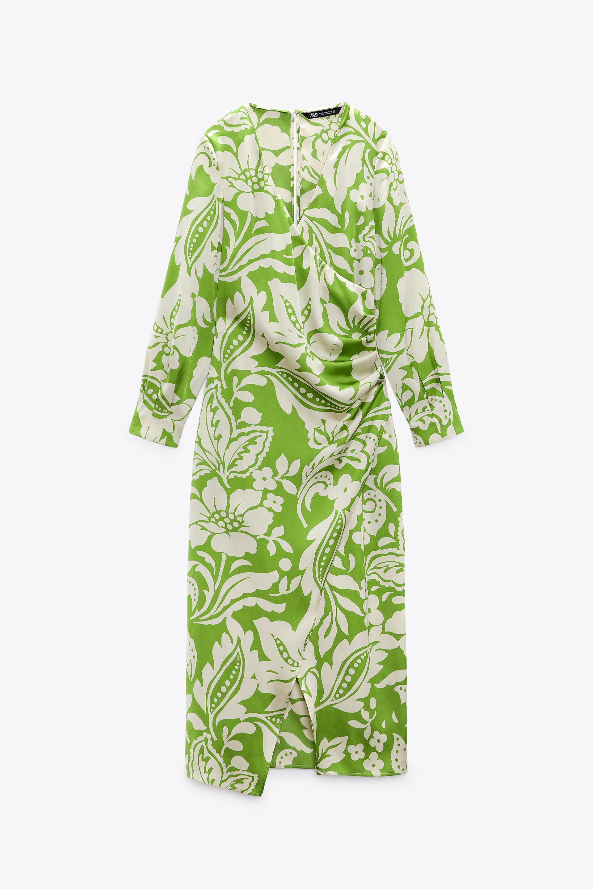 

Платье женское ZARA 02739125 бежевое L (доставка из-за рубежа), Бежевый, 02739125