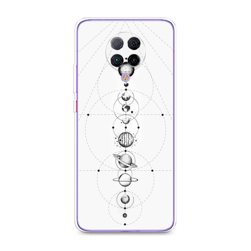 

Чехол на Xiaomi Redmi K30 Pro/Poco F2 Pro "Парад планет", Серый, 38850-2