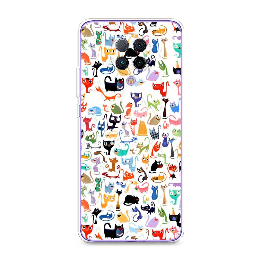 

Чехол на Xiaomi Redmi K30 Pro/Poco F2 Pro "Цветные коты", Разноцветный, 38850-1