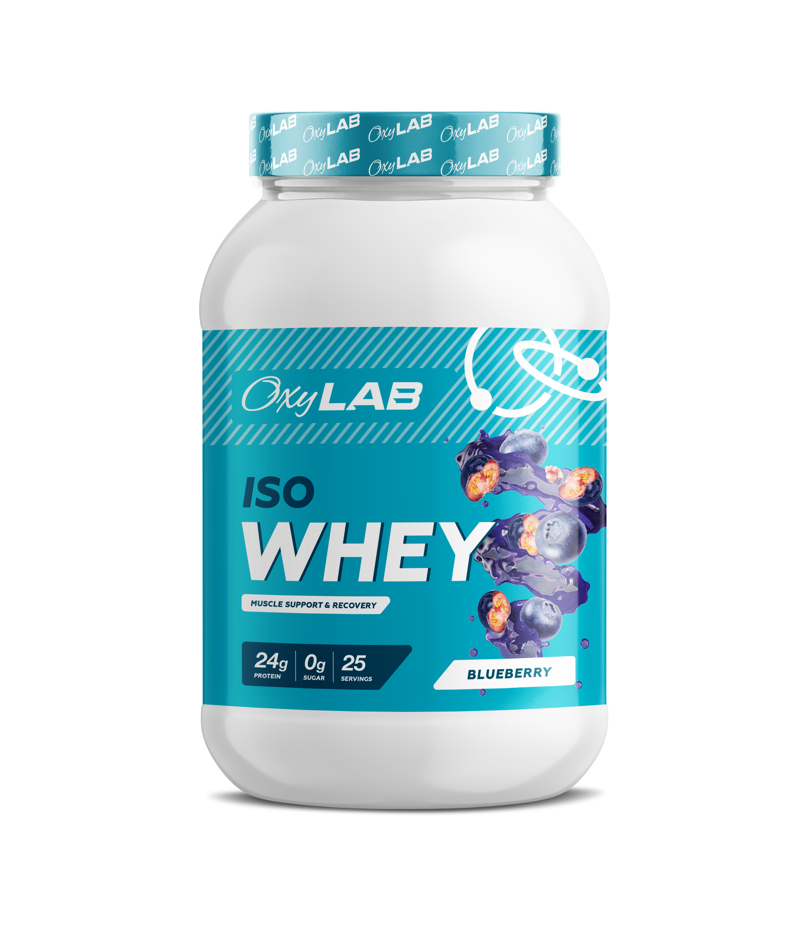 Сывороточный изолят OxyLab Iso Whey 825 гр, со вкусом голубики