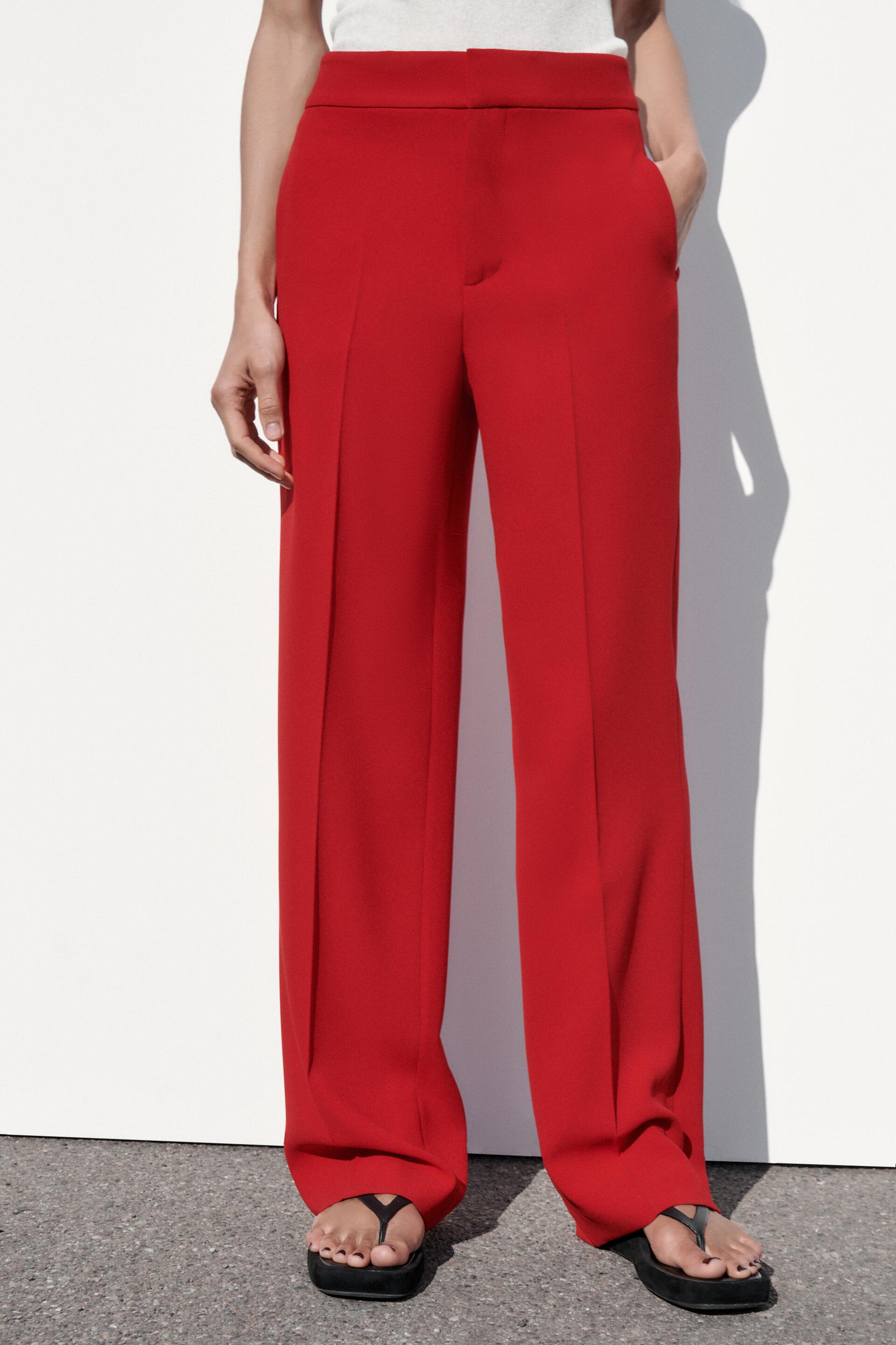 

Брюки женские ZARA 02708118 красные 2XL (доставка из-за рубежа), 02708118