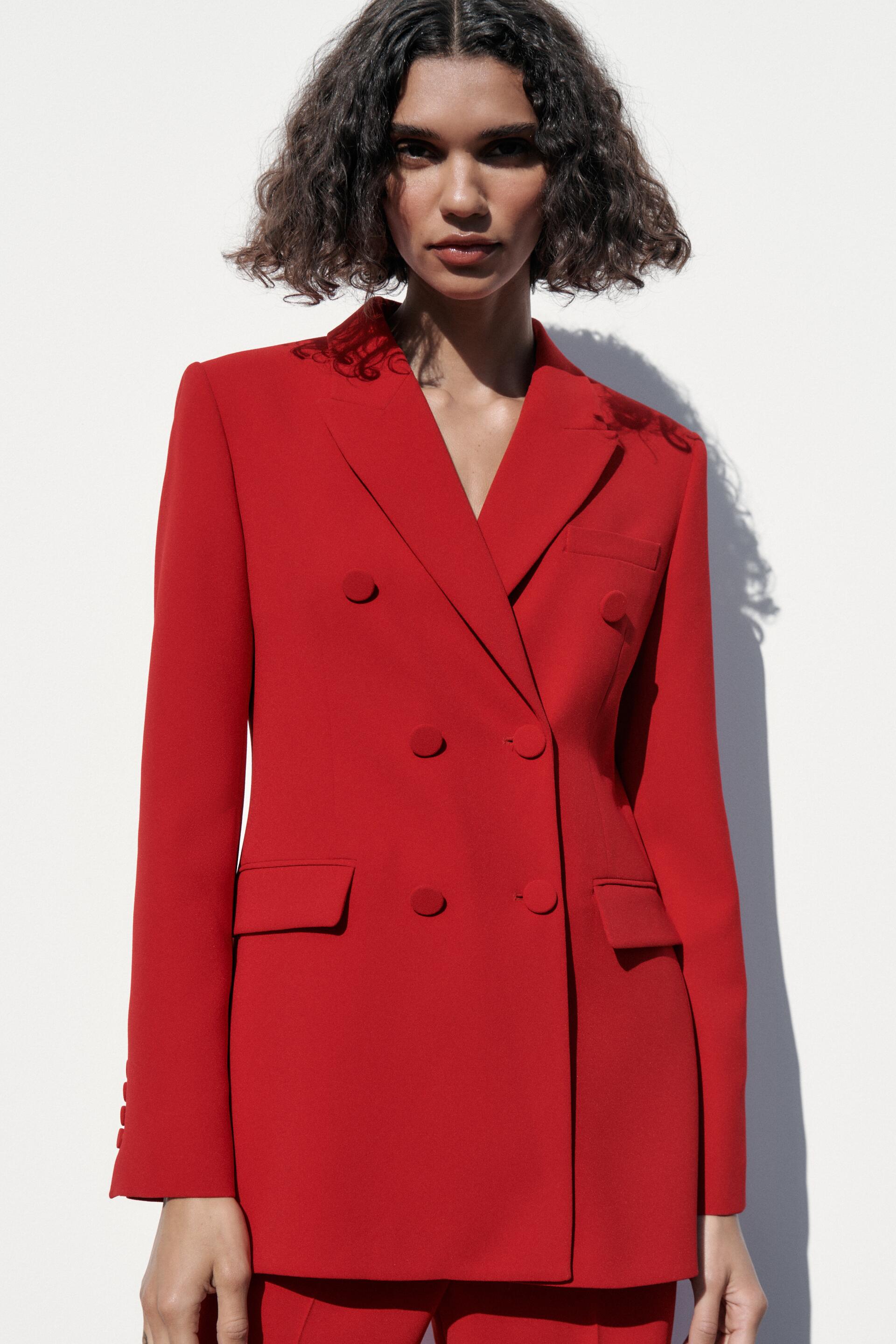 

Блейзер женский ZARA 02707187 красный M (доставка из-за рубежа), 02707187