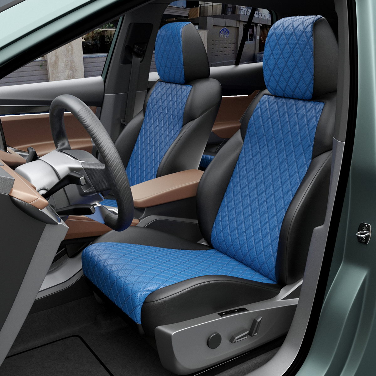 

Чехлы Automobiler A-A-87F407 для Geely MK, Синий;черный