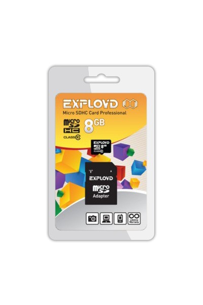 

Карта памяти Exployd MicroSDHC 8GB Class10