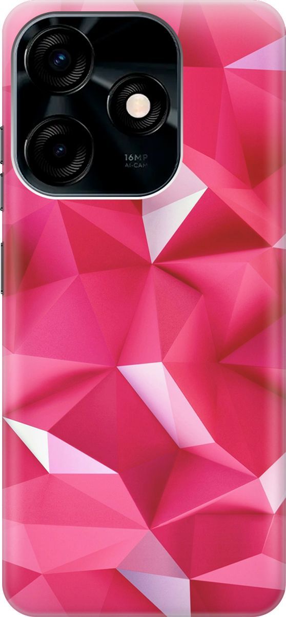 

Силиконовый чехол на Tecno Spark 10C "Малиновые ромбы", Красный;розовый, 159578