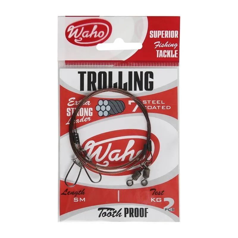 

Поводки Waho TROLLING 7нитей 60см 40кг 2шт