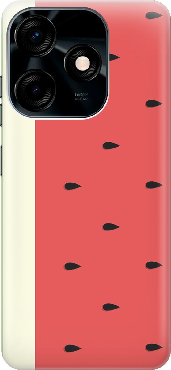 

Силиконовый чехол на Tecno Spark 10C "Арбуз", Белый;зеленый, 159579