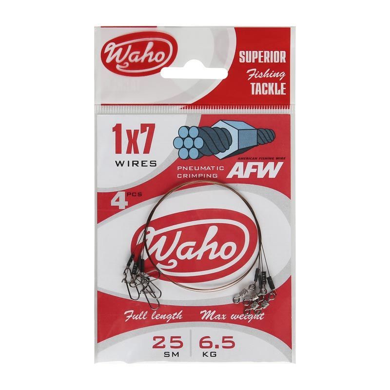 

Поводки Waho 7H 25см 6.5кг (4шт)