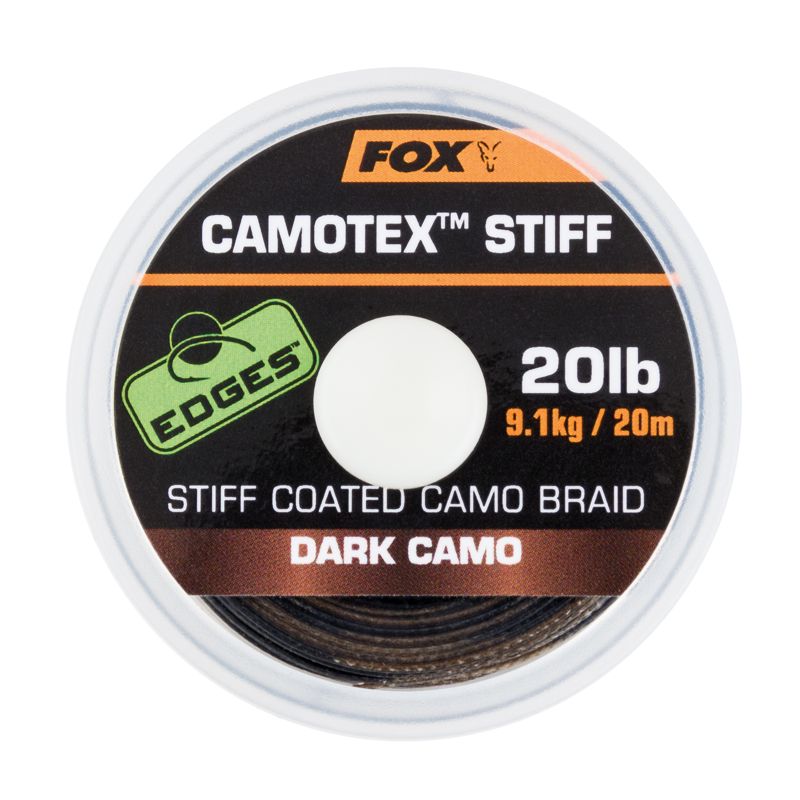 фото Поводочный материал в оболочке fox edges camotex stiff 20m 20lb camo 2019 foxx