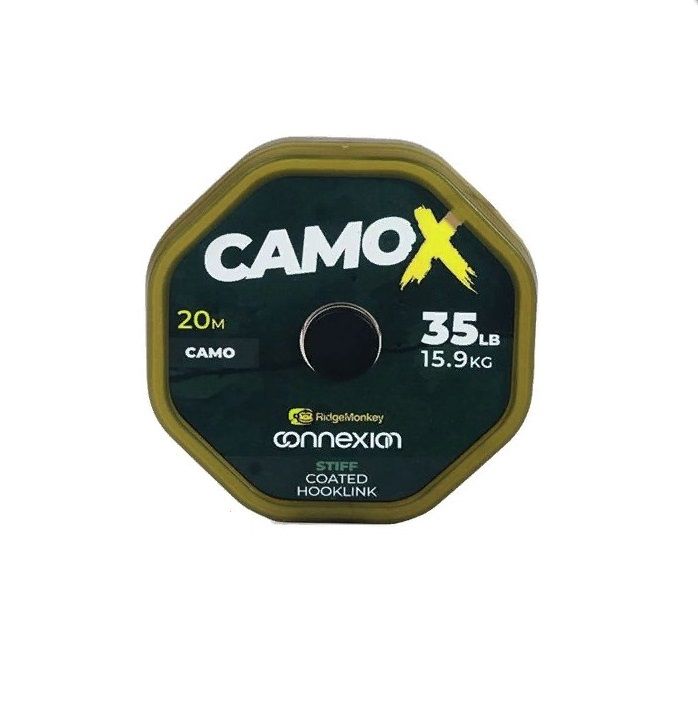 

Повод.мат. в оболоч. Ridge Monkey Connexion CamoX Stiff Coated Hooklink 20м 35Lb / 15,9kg