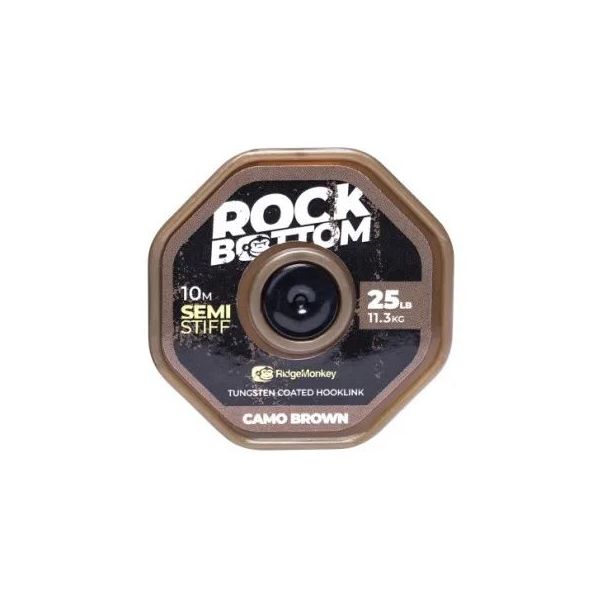 

Повод.мат. в оболоч. Ridge Monkey Rock Bottom Tungsten Coated Semi Stiff 10m 25lb Camo Br