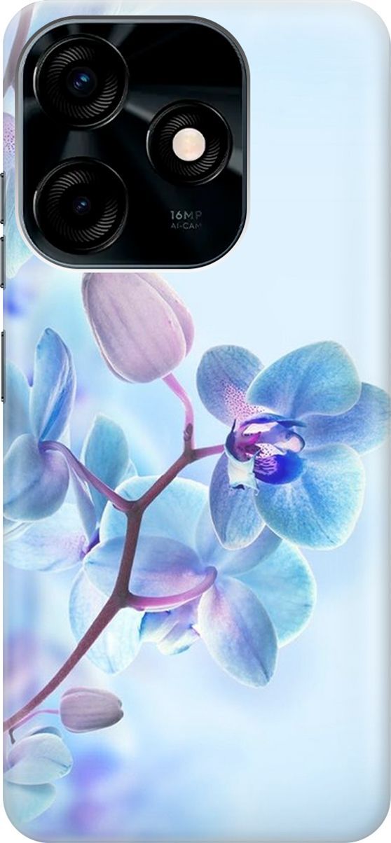 

Силиконовый чехол на Tecno Spark 10C "Синий цветок на синем", Голубой;синий, 159584