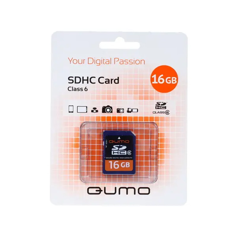 Qumo SDHC 16 GB class 6. Карта памяти Qumo SDHC Card 16gb class 6.