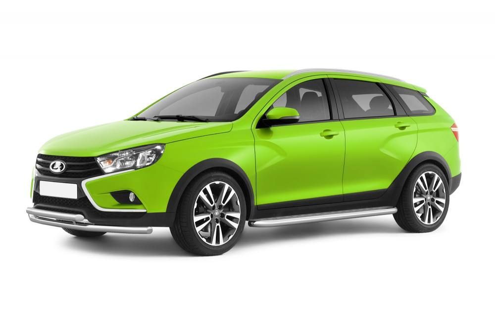 

Защита порогов с алюм. площадкой d=51 мм (НПС) Lada Vesta SW Cross 2017-, LSC220302