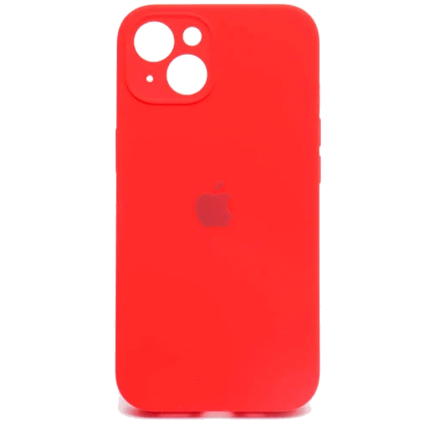 

Чехол iPhone 14 Silicon Сase APL WS (закрытый низ+камера) с лого, красный