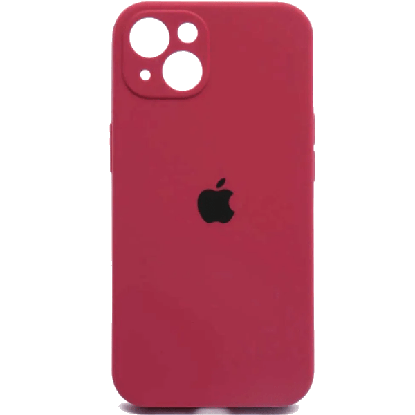 

Чехол iPhone 14 Silicon Сase APL WS (закрытый низ+камера) с лого, багровый, Красный, Чехол iPhone 14 Silicon Сase APL WS (закрытый низ+камера) с лого, багровый