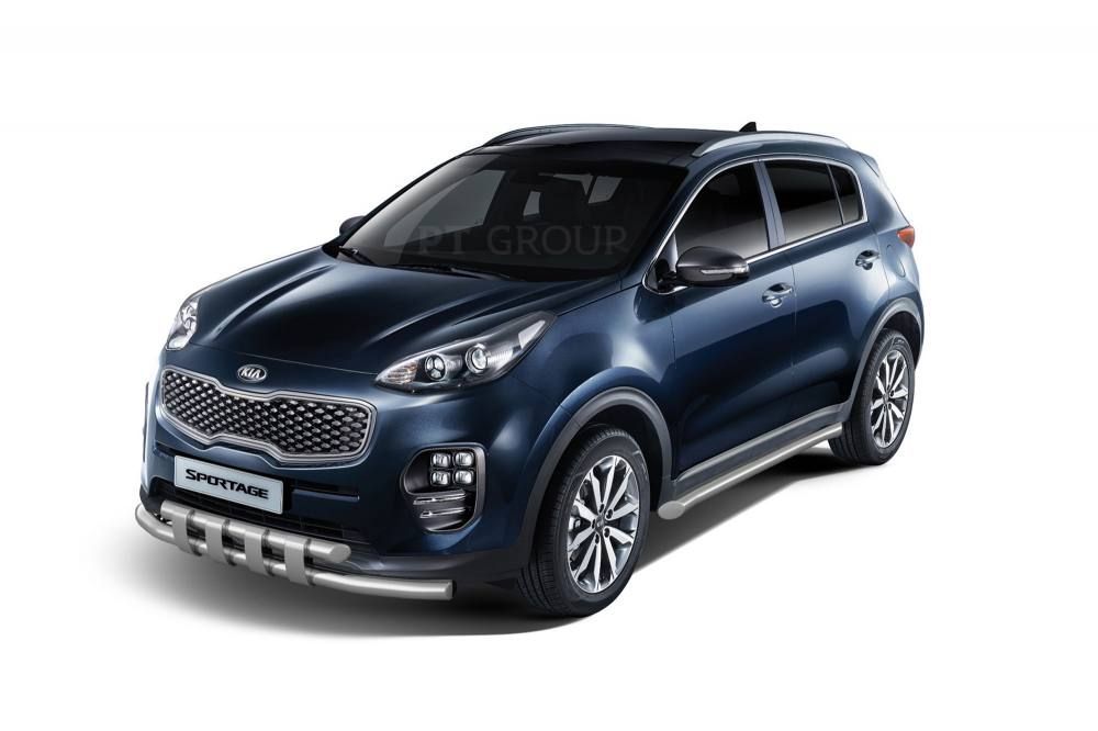 

Защита порогов вогнутые d=63 мм (НПС) Kia Sportage 2016-2022, 06040201