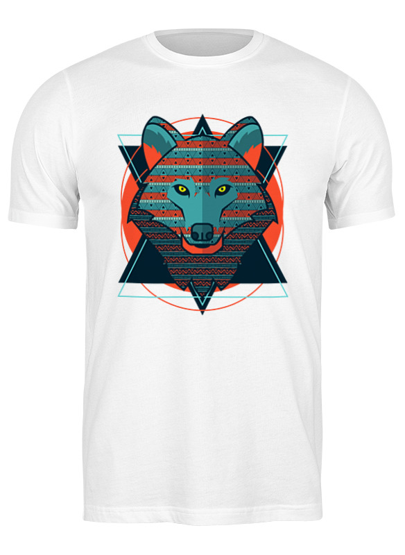 

Футболка мужская Printio Wolf (волк) белая S, Белый, Wolf (волк)
