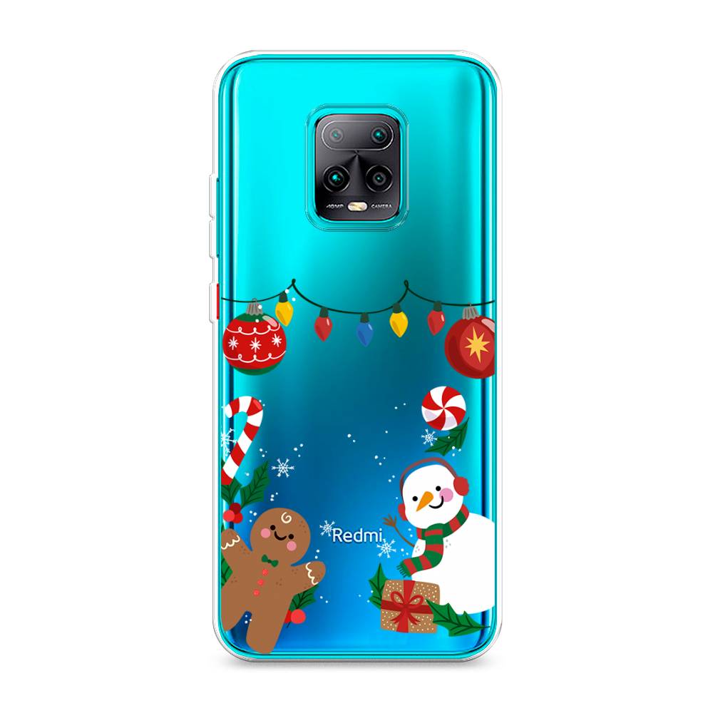 

Чехол на Xiaomi Redmi 10X 5G/Pro 5G "Новогоднее настроение", Коричневый;красный;зеленый, 38750-5